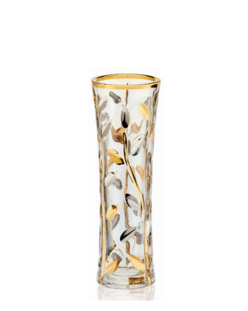Vaso H 19 cm Oro-Platino Laurus