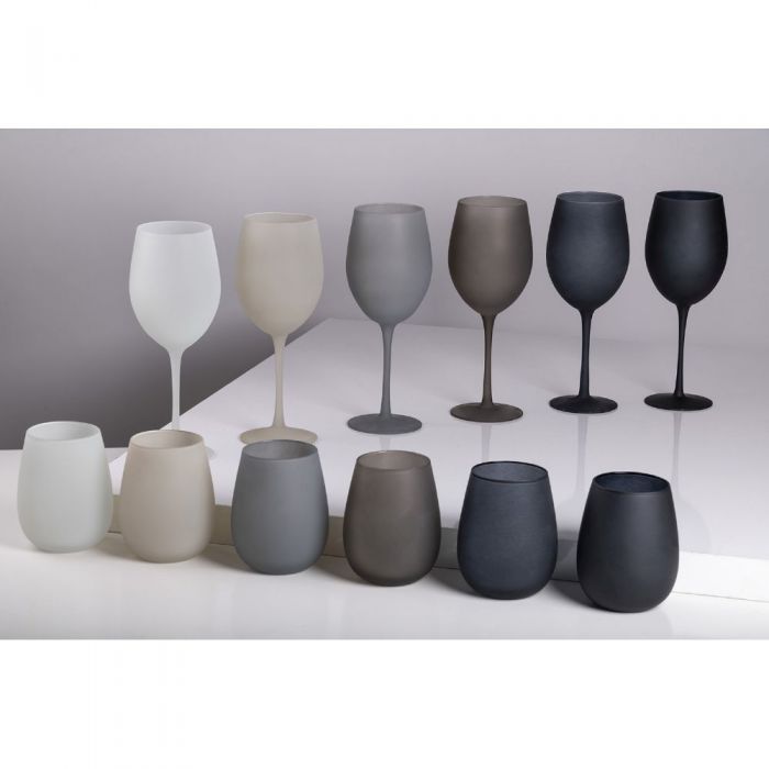 Set 6 bicchieri acqua 600 ml effetto frosted, Happy Hour Stones