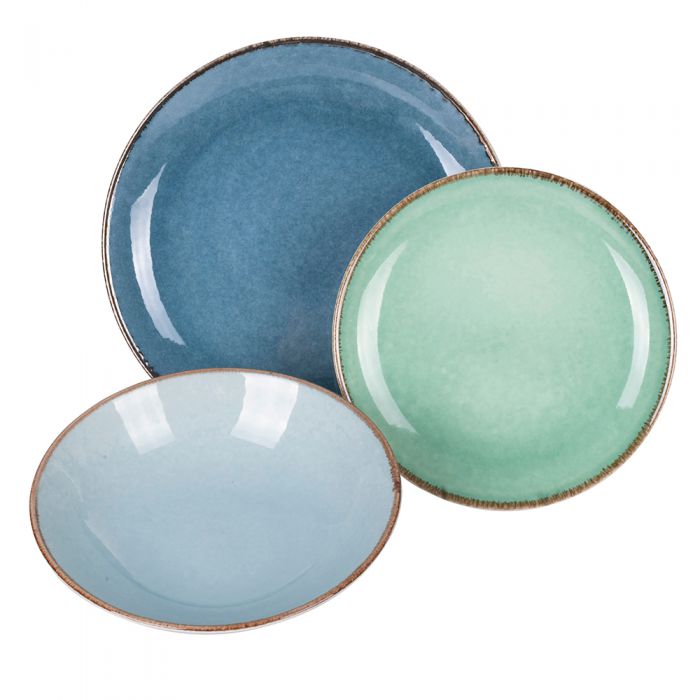 Servizio piatti 18 pezzi in soft porcelain, Fiji