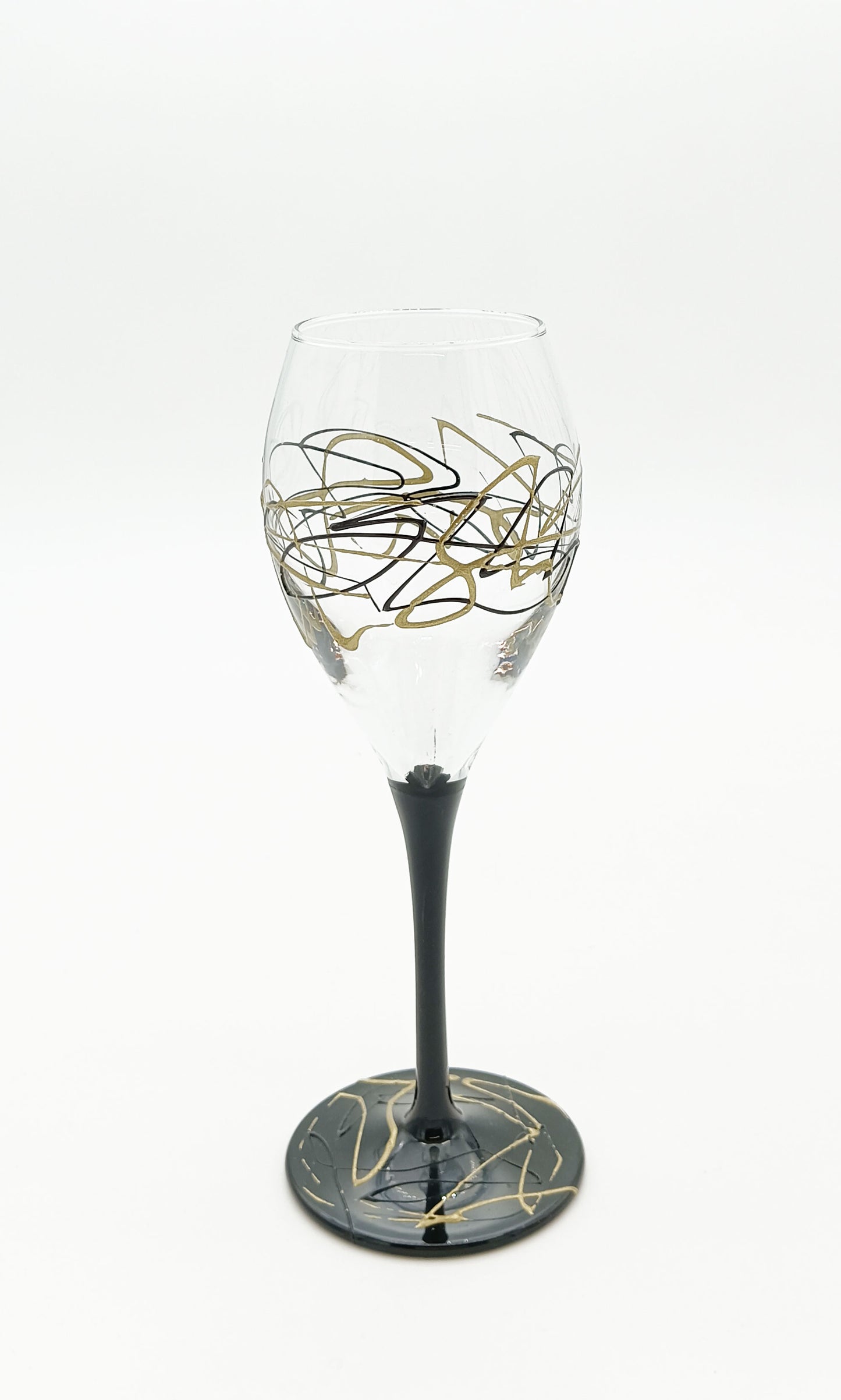 set 6 calici vino cl.26 Serie Jazz nero-oro