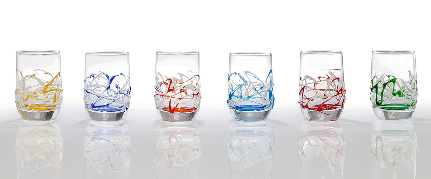 set 6 bicchierini liquore Serie Jazz monocolore