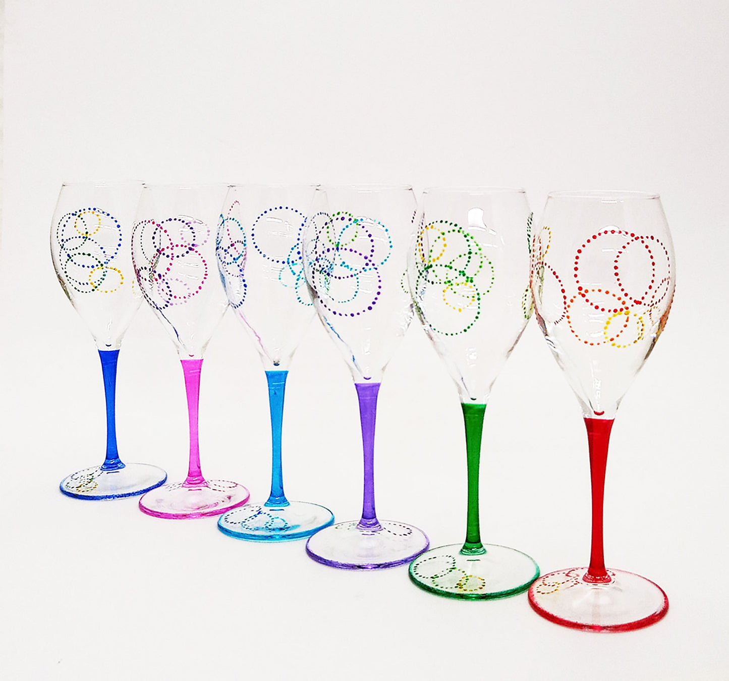 set 6 calici cl.32 Serie Montecarlo Circle monocolore