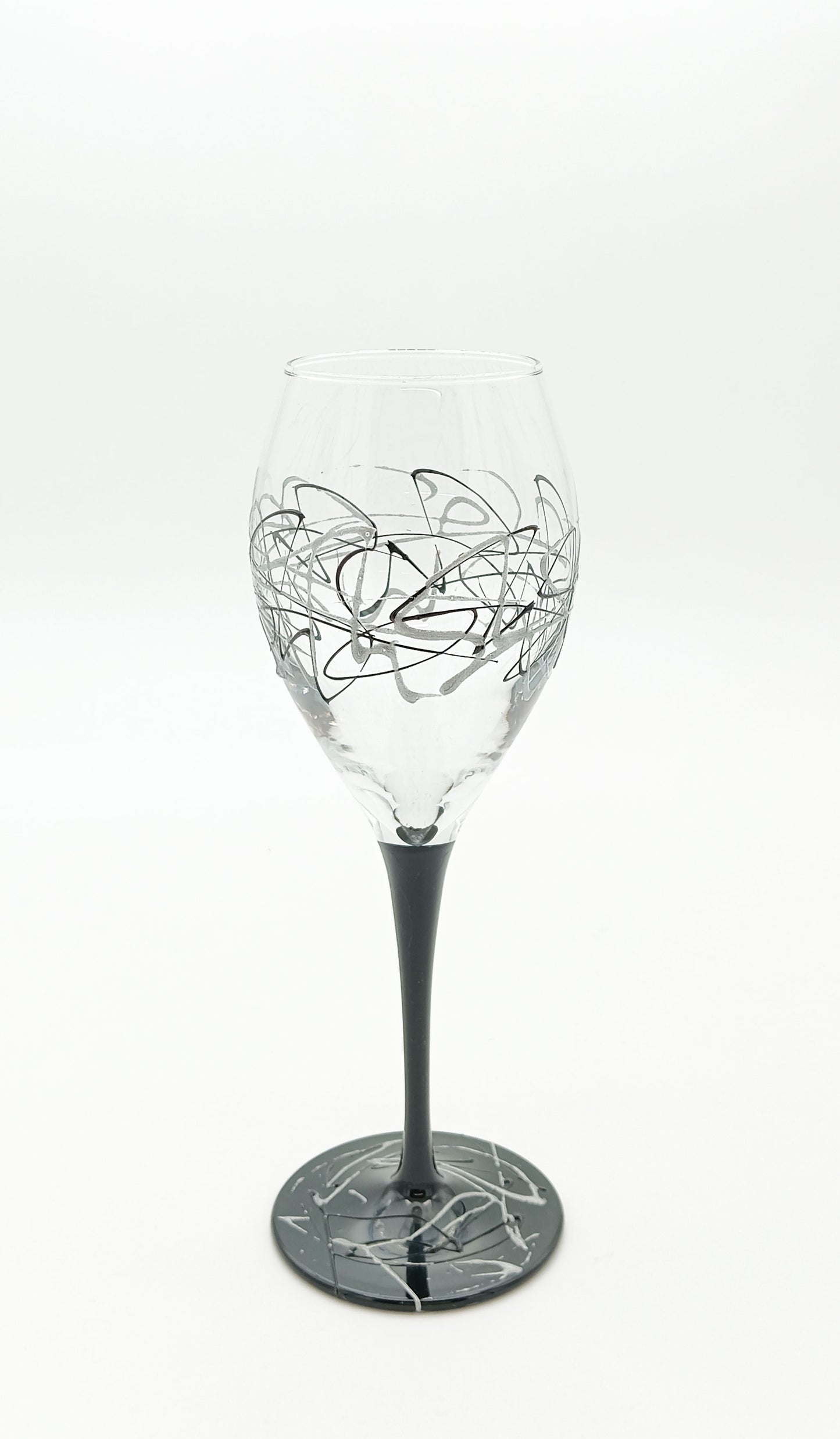 set 6 calici Acqua cl.32 Serie Jazz nero-argento