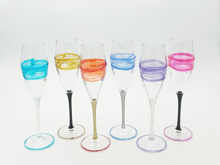 Set 6 Flute cl.18 Serie Ego multicolor