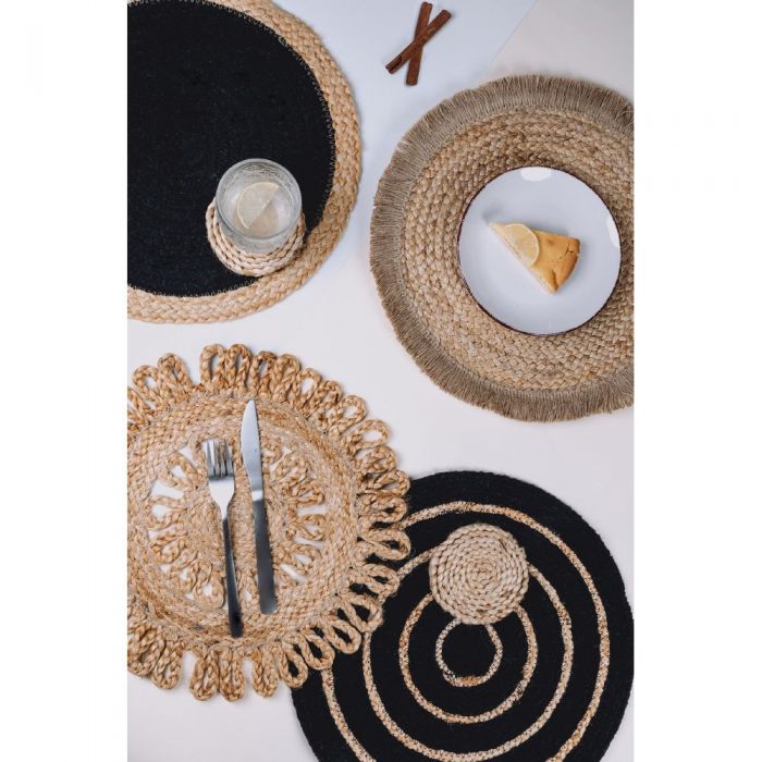 Set 4 sottobicchieri in juta, Natural