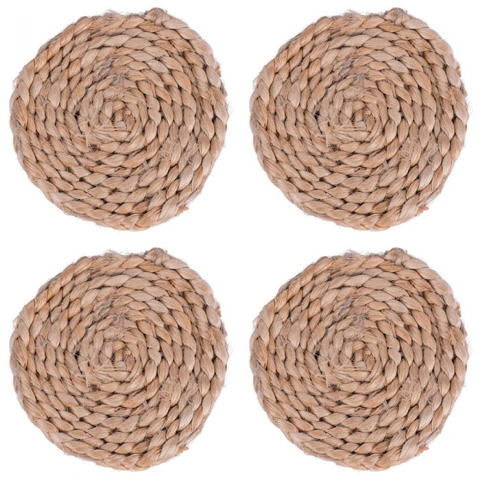 Set 4 sottobicchieri in juta, Natural