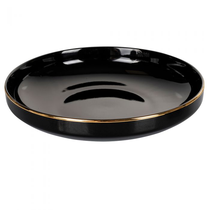 Servizio piatti 12 pezzi in porcellana Luxury Black