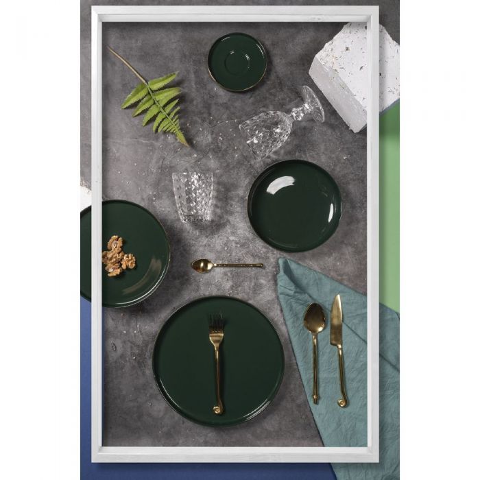 Servizio piatti 12 pezzi in porcellana Luxury Green
