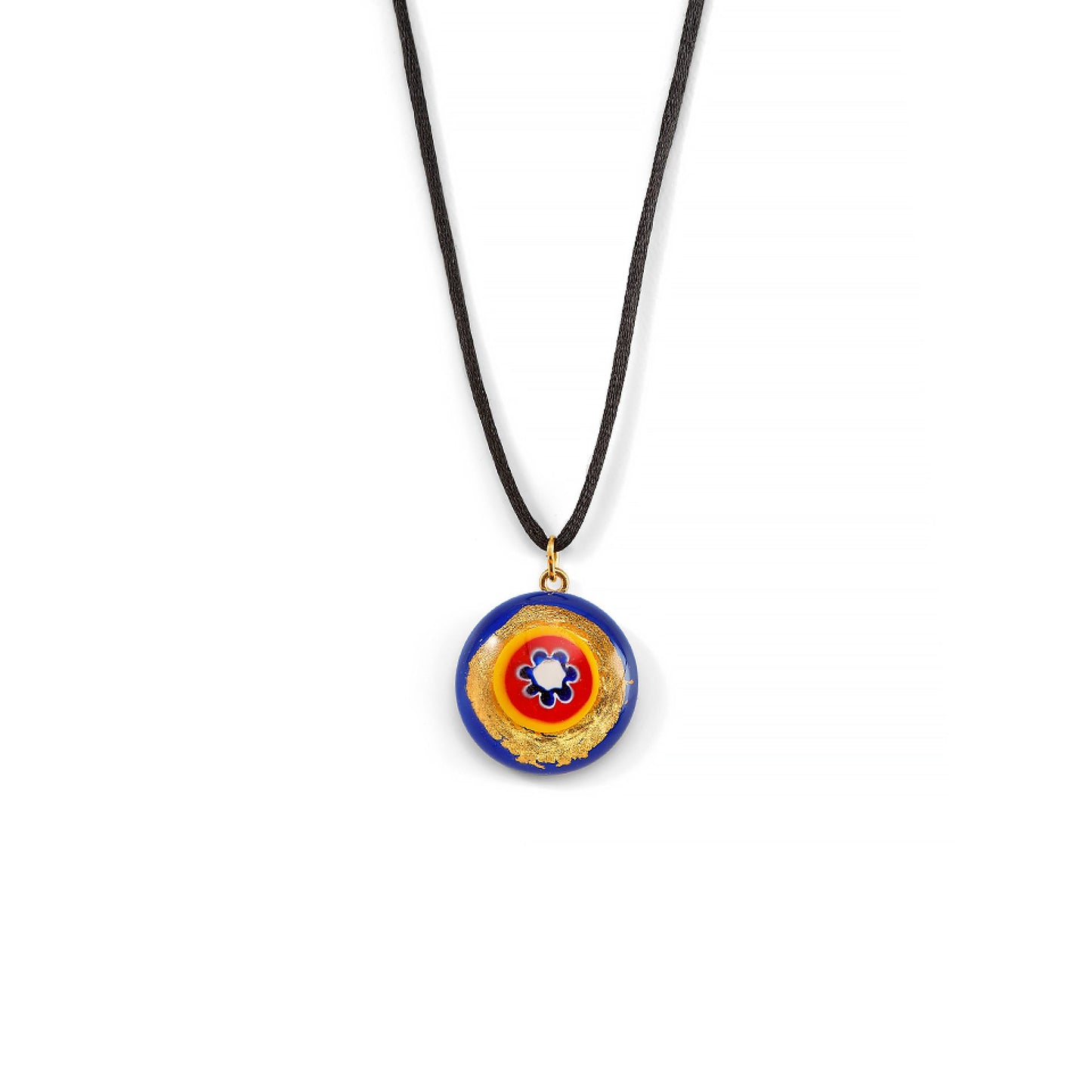 Collana pendente diametro 25mm Murrina Oro