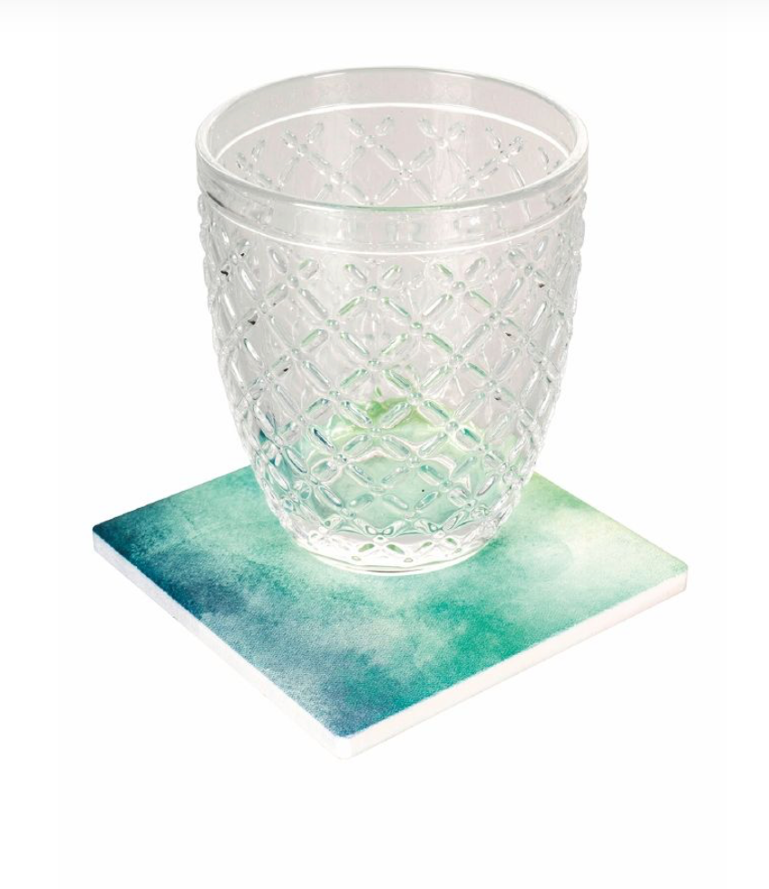 Sottobicchiere quadrato in ceramica, Ocean