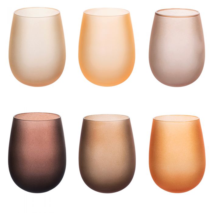 Set 6 bicchieri acqua 600 ml effetto ghiaccio, Happy Hour Chocolate
