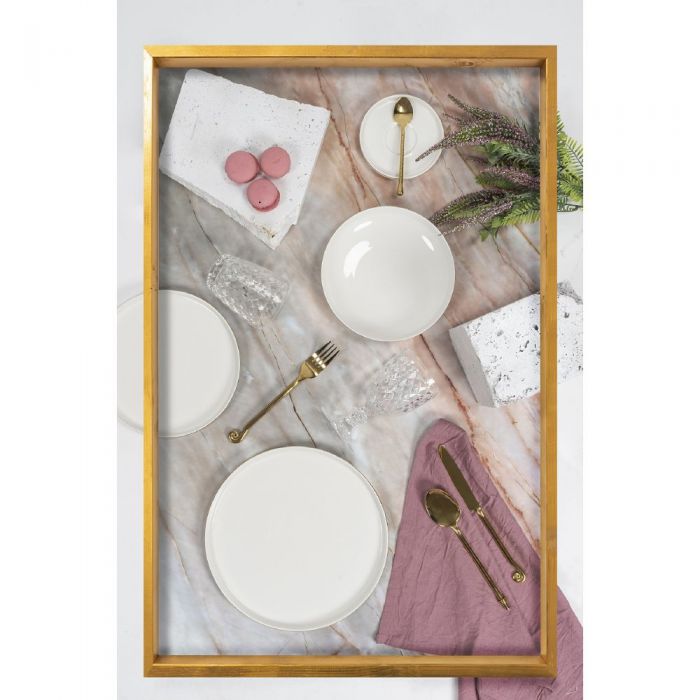 Servizio piatti 12 pezzi in porcellana Luxury White