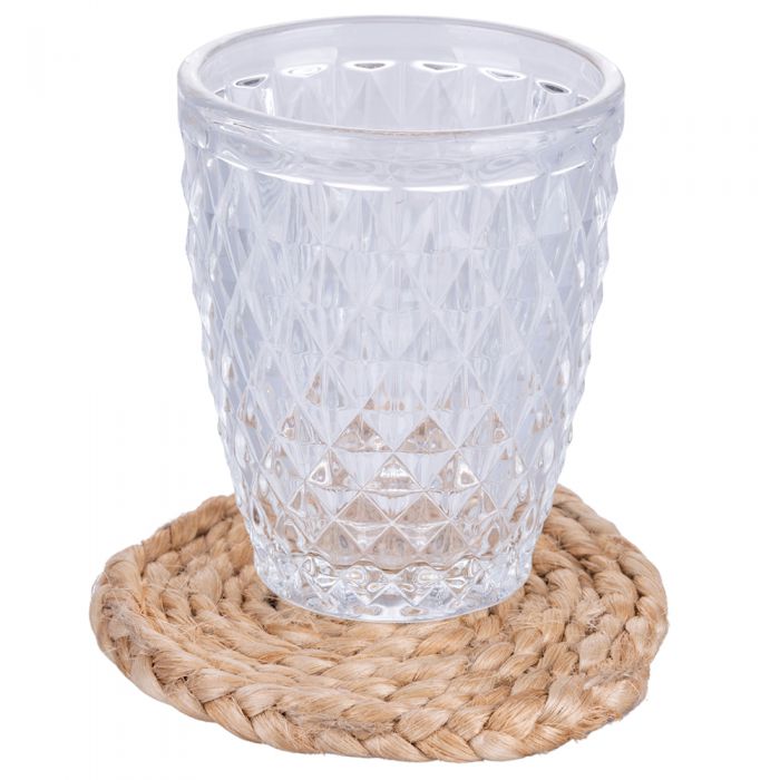 Set 4 sottobicchieri in juta, Natural