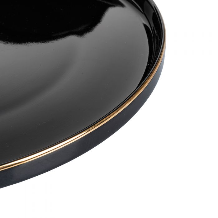 Servizio piatti 12 pezzi in porcellana Luxury Black