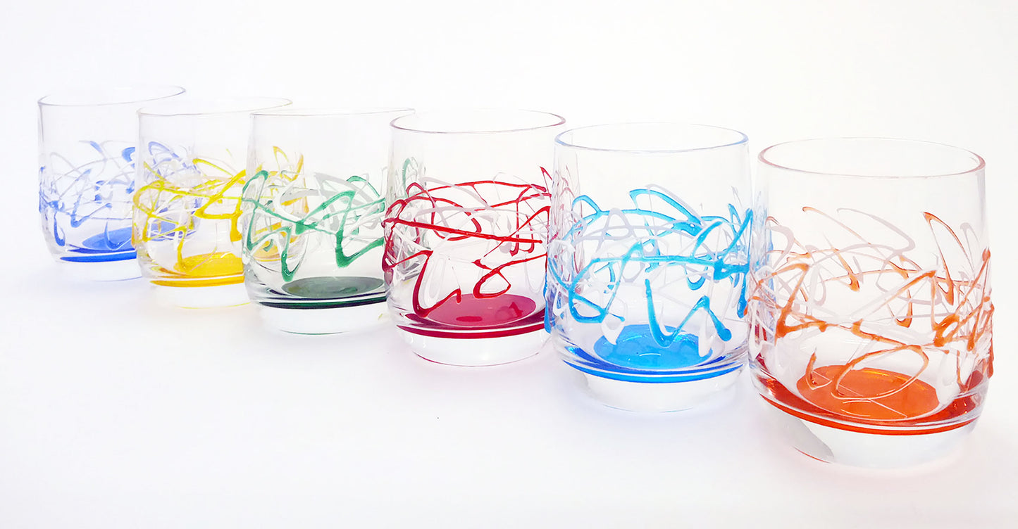 set 6 bicchieri acqua cl.19 Serie Jazz monocolore