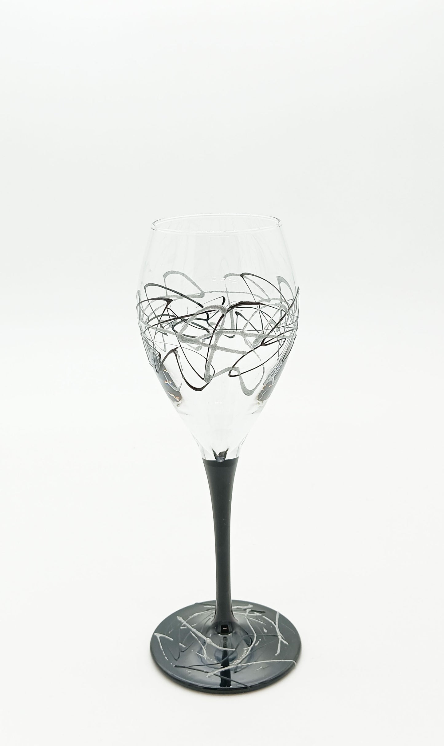 set 6 calici vino cl.26 Serie Jazz nero-argento