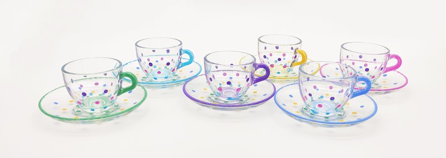 set 6 tazzine caffè Serie Pois