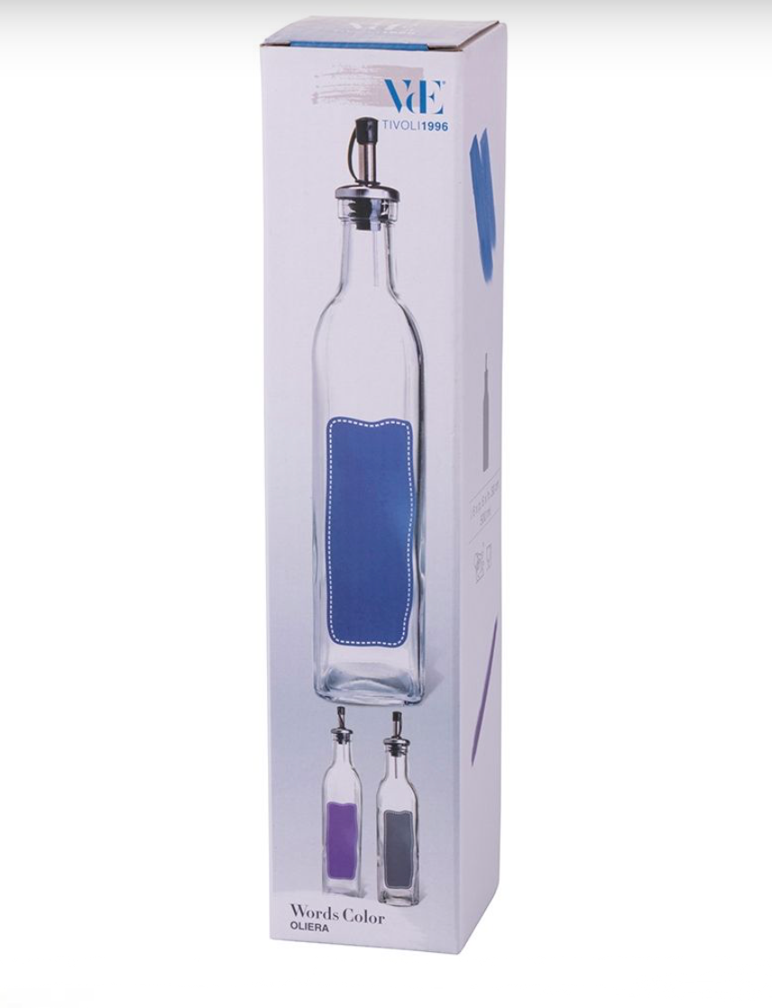 Oliera 500 ml in vetro, Words Color